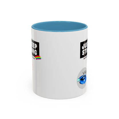 Just Keep Stimming Fish Accent Coffee Mug (11, 15oz)