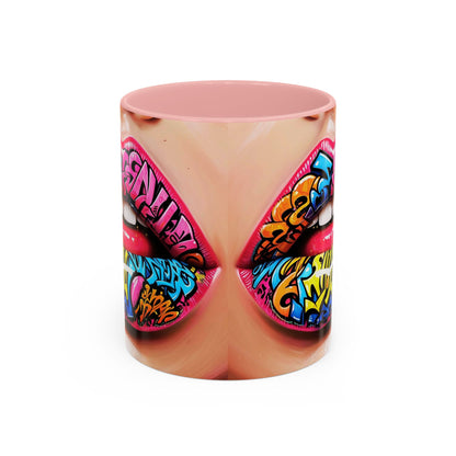 Graffiti Lips Accent Coffee Mug (11, 15oz)