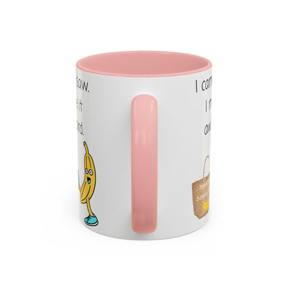 I came I Saw Whimsical Banana Accent Coffee Mug - Perfect for Gifting, Kitchen Decor, Funny Office Mug, Banana Lover Gift, Playful Drinkware