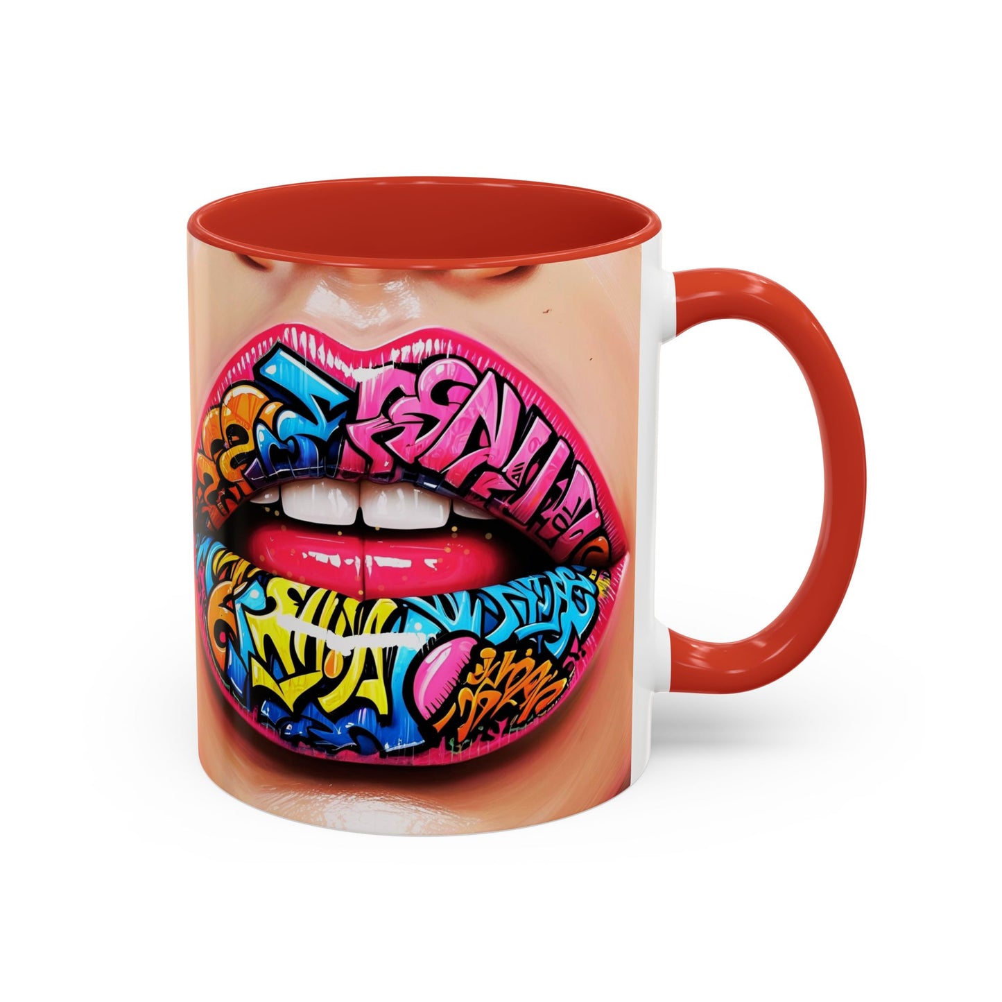 Graffiti Lips Accent Coffee Mug (11, 15oz)