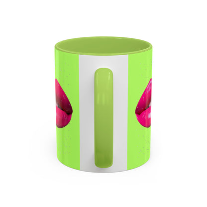 Hot Lips Neon Accent Coffee Mug (11, 15oz)