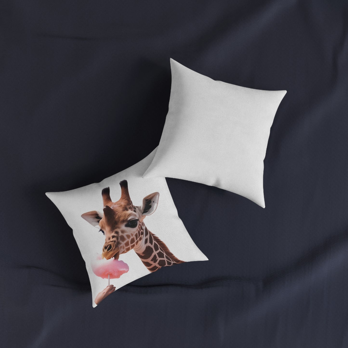 Whimsical Giraffe Square Cushion, Cute Animal Decor, Kids Room Accent, Fun Home Accessories, Great Gift for Animal Lovers
