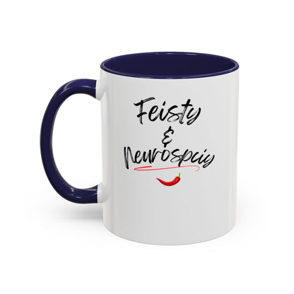 White Feisty And Neurospicy Accent Coffee Mug (11, 15oz)