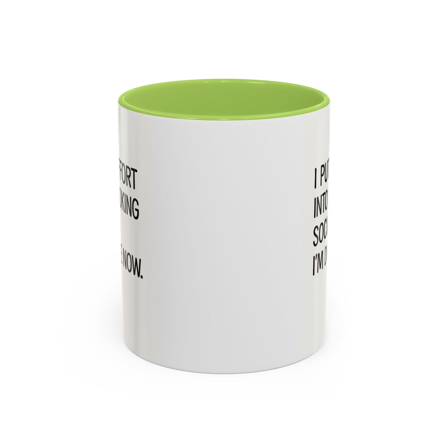 Funny Social Coffee Mug for Introverts, Unique Gift for Friends, Office Humour Mug, Black Accent Mugs, Sarcastic Coffee Cup