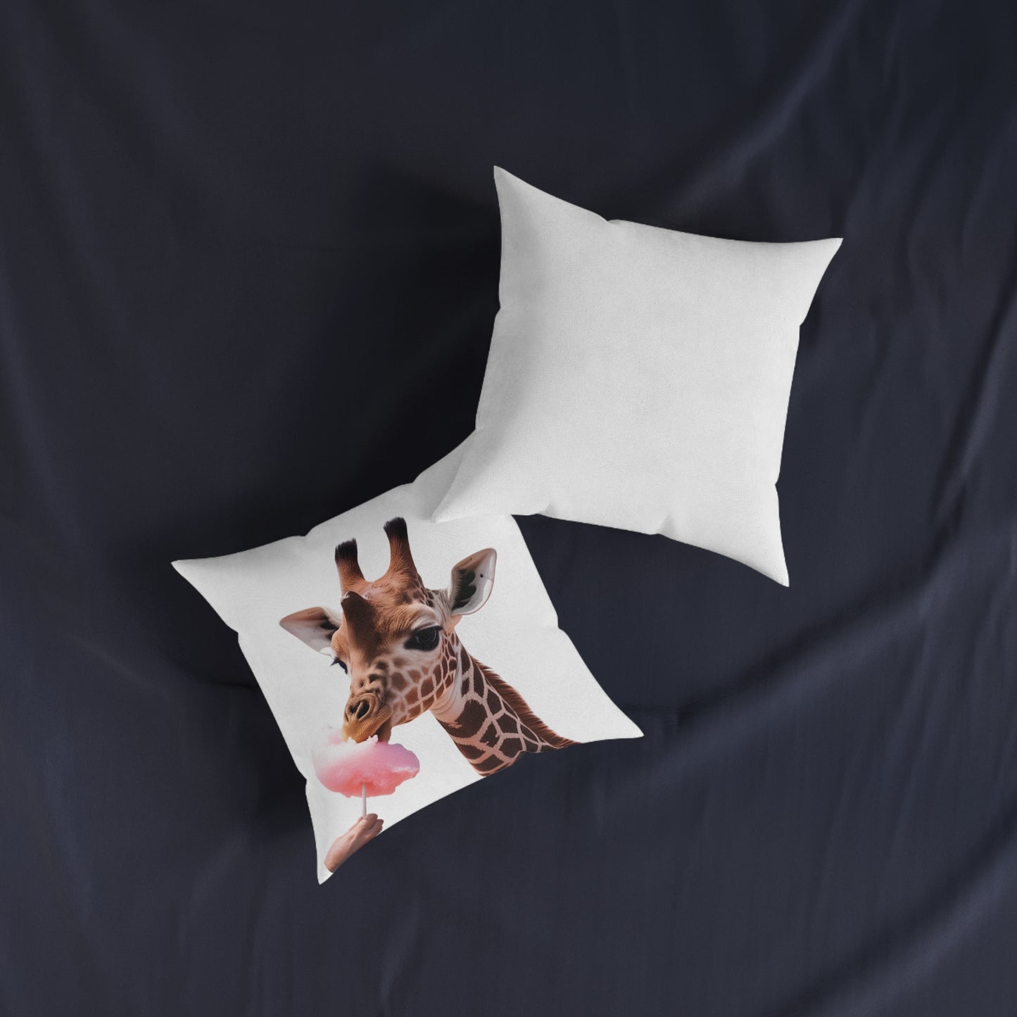 Whimsical Giraffe Square Cushion, Cute Animal Decor, Kids Room Accent, Fun Home Accessories, Great Gift for Animal Lovers