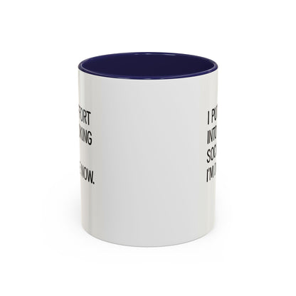 Funny Social Coffee Mug for Introverts, Unique Gift for Friends, Office Humour Mug, Black Accent Mugs, Sarcastic Coffee Cup