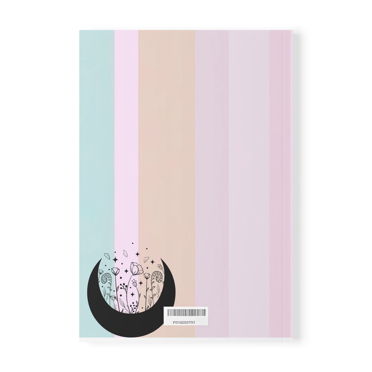 Aesthetic Softcover Notebook, Moon Floral Journal, Pastel Planner, Creative Writing Pad, Gift for Writers and Artists