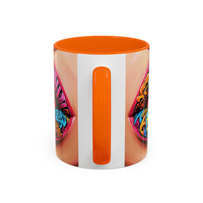Graffiti Lips Accent Coffee Mug (11, 15oz)