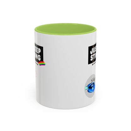 Just Keep Stimming Fish Accent Coffee Mug (11, 15oz)