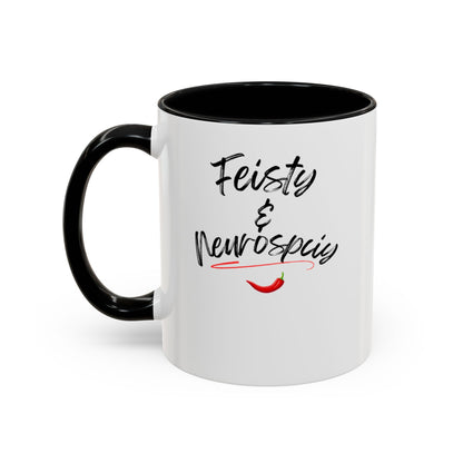 White Feisty And Neurospicy Accent Coffee Mug (11, 15oz)