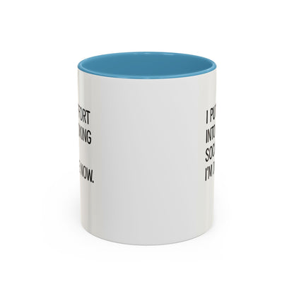 Funny Social Coffee Mug for Introverts, Unique Gift for Friends, Office Humour Mug, Black Accent Mugs, Sarcastic Coffee Cup