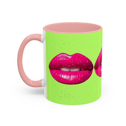 Hot Lips Neon Accent Coffee Mug (11, 15oz)