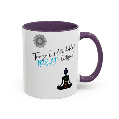 Tranquil Meditation Coffee Mug | Mindfulness Gift, Yoga Lover Mug, Wellness Decor, Personalized Tea Cup, Chakra Coffee Mug