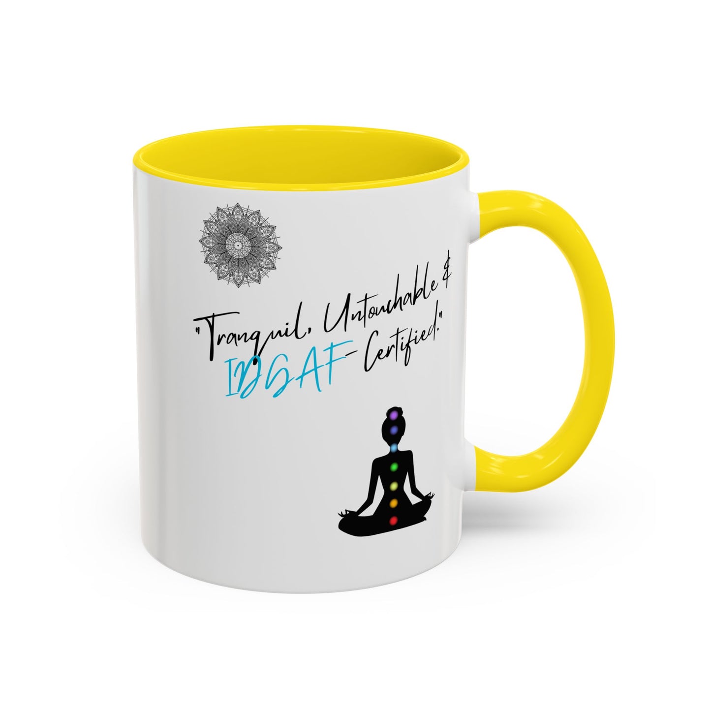 Tranquil Meditation Coffee Mug | Mindfulness Gift, Yoga Lover Mug, Wellness Decor, Personalized Tea Cup, Chakra Coffee Mug