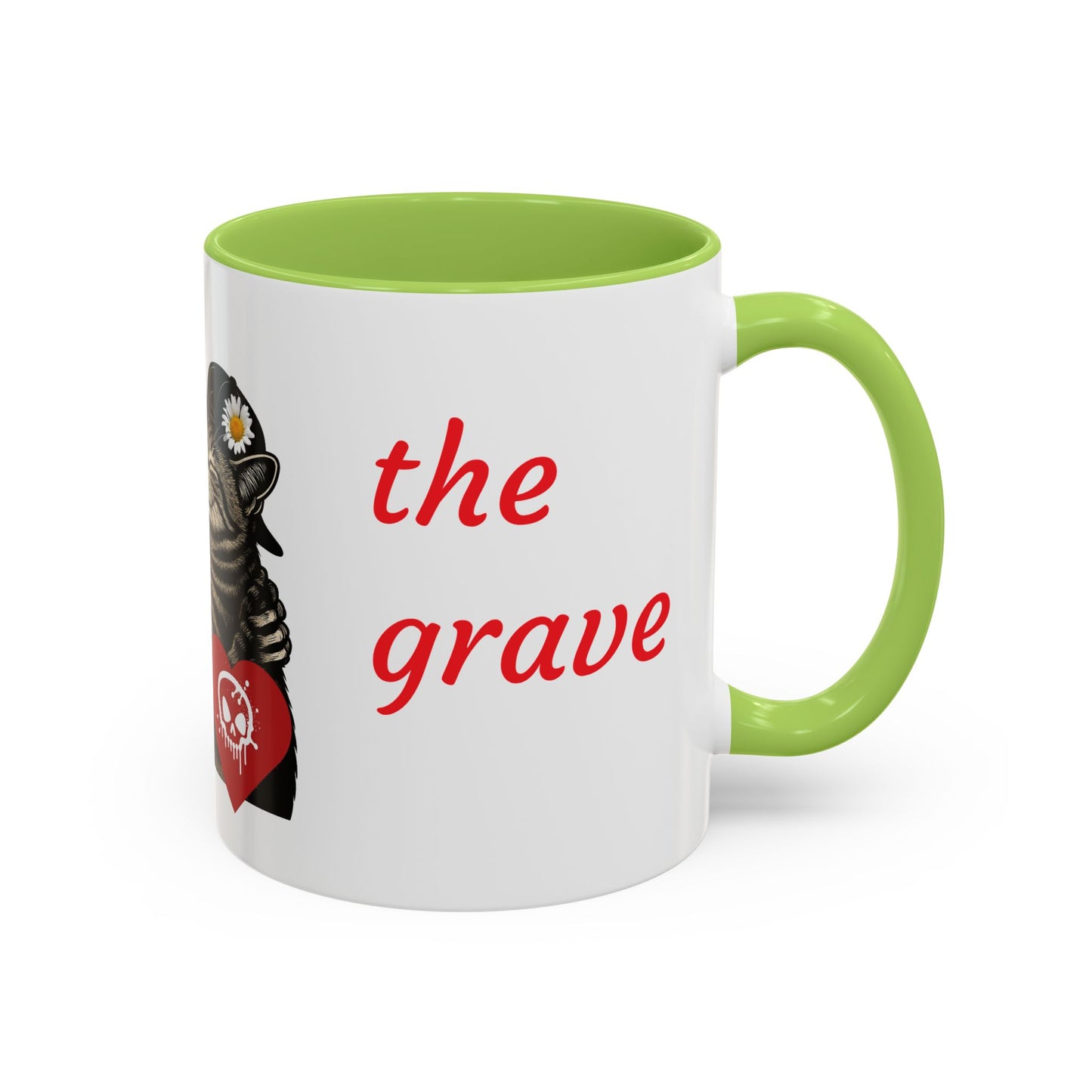 Romantic Skull & Cat Coffee Mug - Perfect for Cat Lovers