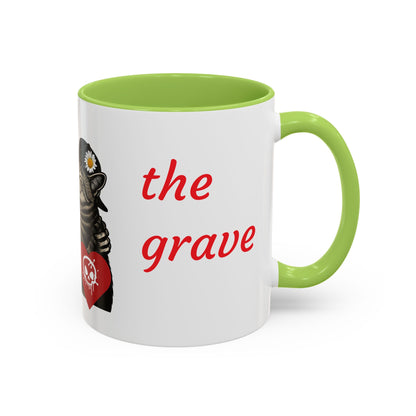 Romantic Skull & Cat Coffee Mug - Perfect for Cat Lovers