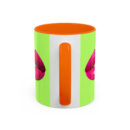 Hot Lips Neon Accent Coffee Mug (11, 15oz)