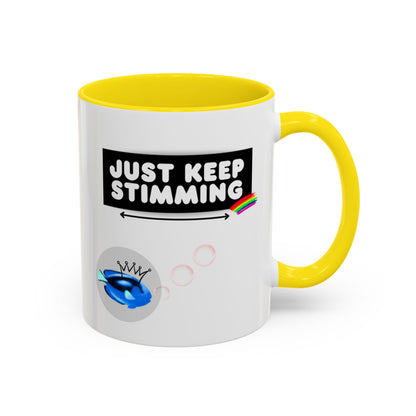 Just Keep Stimming Fish Accent Coffee Mug (11, 15oz)