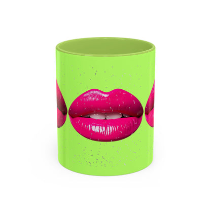 Hot Lips Neon Accent Coffee Mug (11, 15oz)