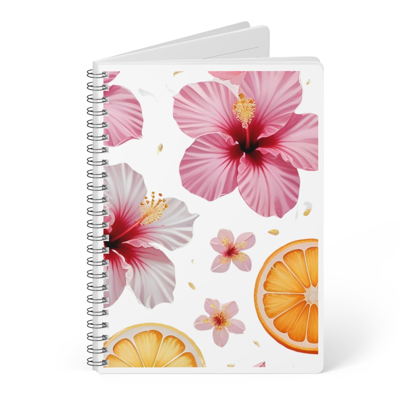 Floral Wirobound Notebook | Tropical Hibiscus Design | A5 Journal | Perfect for Gifts, Note-taking, Travel Journals, Stationery Lovers