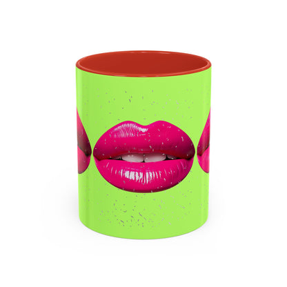 Hot Lips Neon Accent Coffee Mug (11, 15oz)