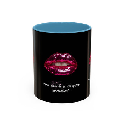 Sparkle Lips Accent Coffee Mug (11, 15oz)