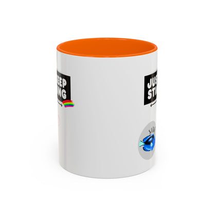 Just Keep Stimming Fish Accent Coffee Mug (11, 15oz)