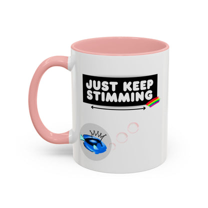 Just Keep Stimming Fish Accent Coffee Mug (11, 15oz)