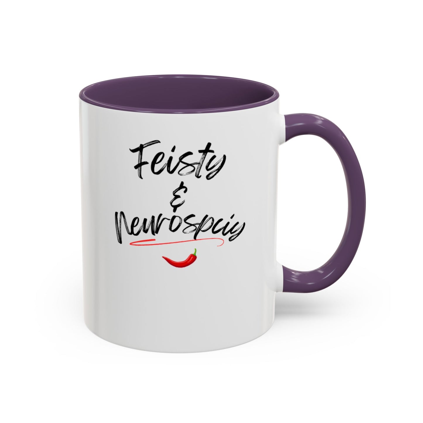 White Feisty And Neurospicy Accent Coffee Mug (11, 15oz)