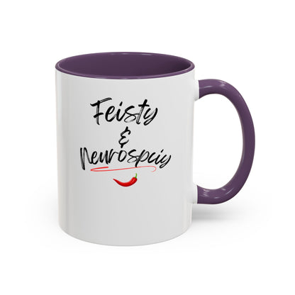 White Feisty And Neurospicy Accent Coffee Mug (11, 15oz)