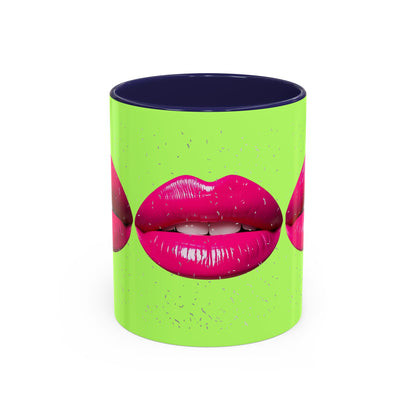 Hot Lips Neon Accent Coffee Mug (11, 15oz)