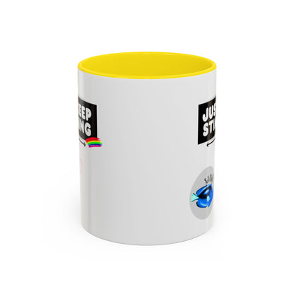 Just Keep Stimming Fish Accent Coffee Mug (11, 15oz)