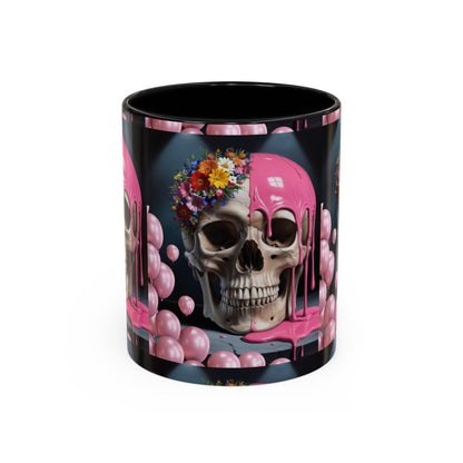 Dripping Skull Bloom Mug Accent Coffee Mug (11, 15oz)
