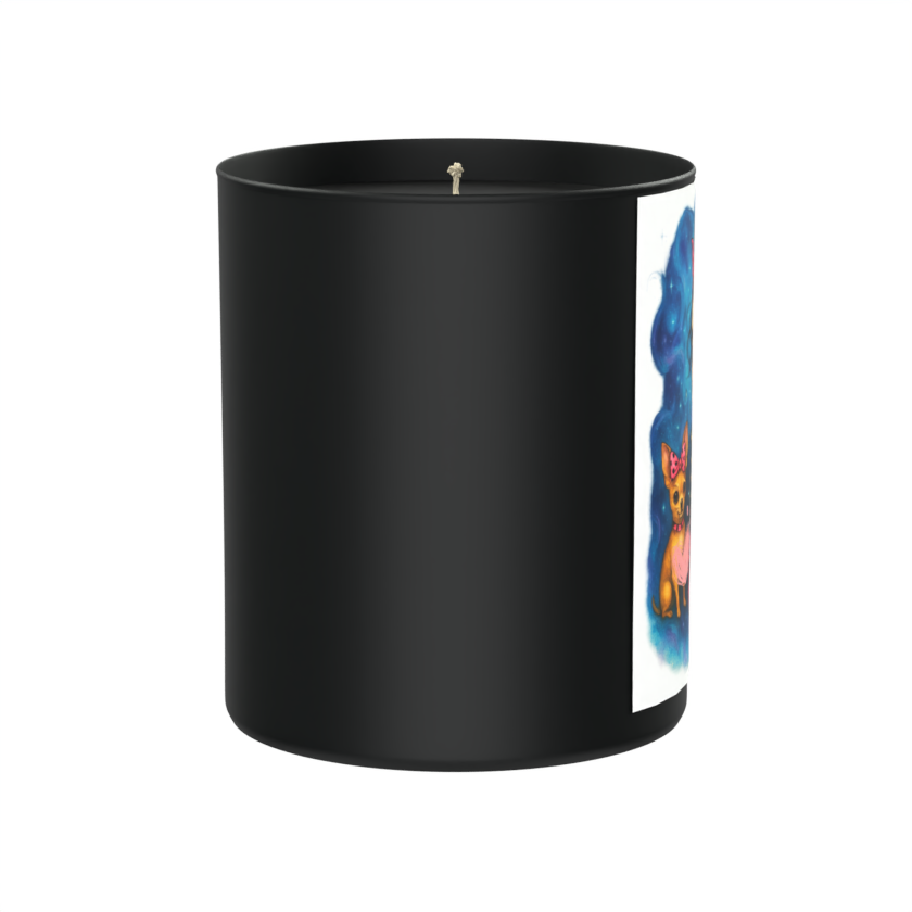 Sassy Girl Skeleton Dog 200g Black Candle ‘Dark Noir’