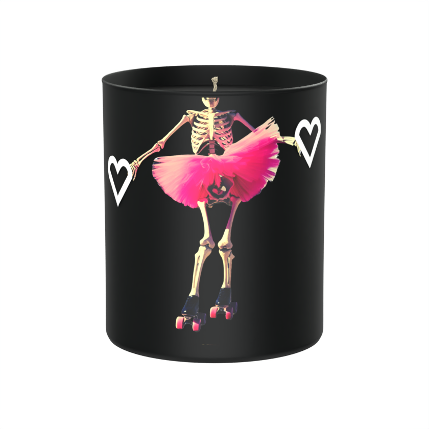 Skeleton Pink Tutu 200g Black Candle ‘Dark Noir’