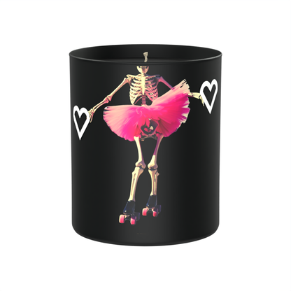Skeleton Pink Tutu 200g Black Candle ‘Dark Noir’