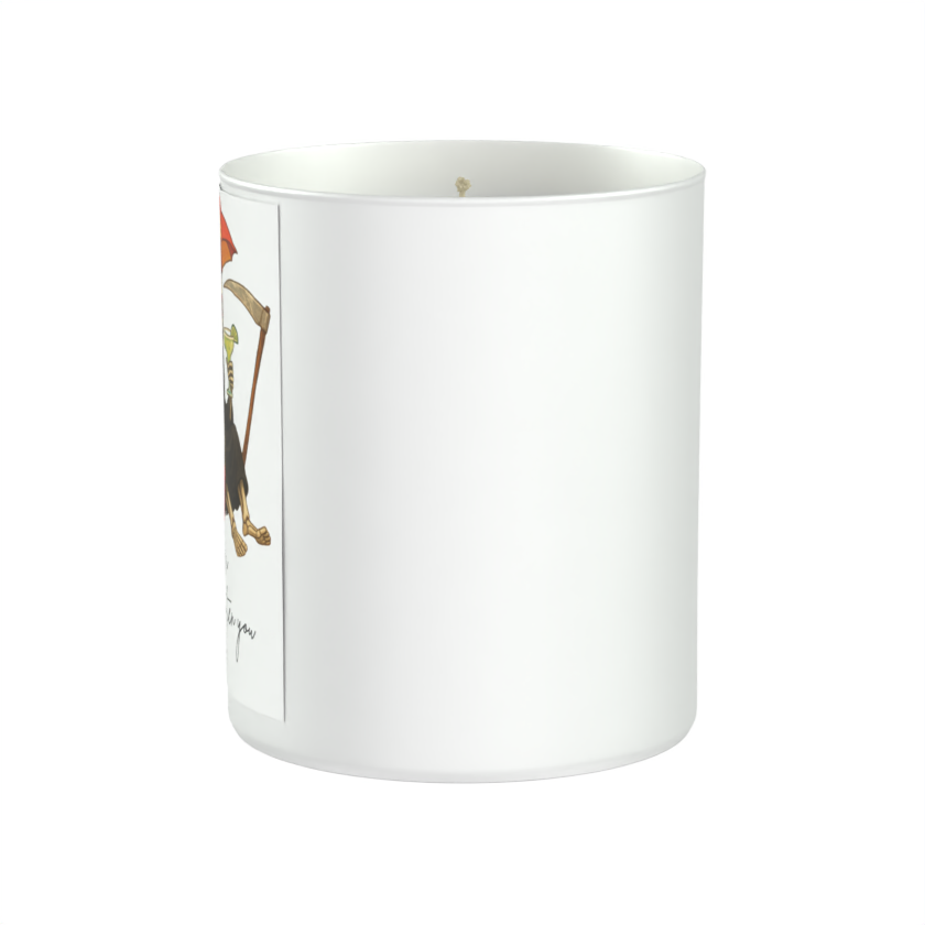 Grim reaper Humour Beach 200g White candle ‘Sandy Bay'