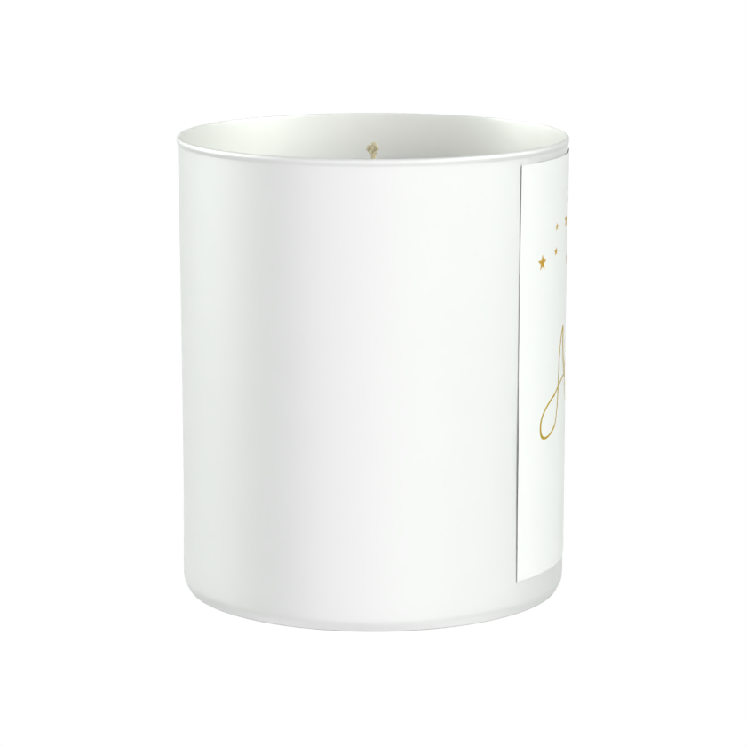 Aquarius Astrology Star Signs 200g White candle ‘Sandy Bay'