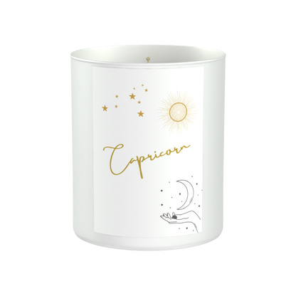 Capricorn Astrology Star Signs 200g White candle ‘Sandy Bay'