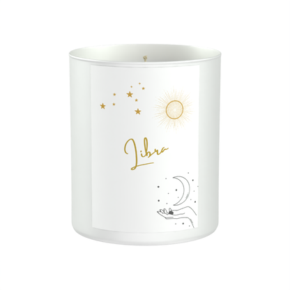 Libra Astrology Star Signs 200g White candle ‘Sandy Bay'