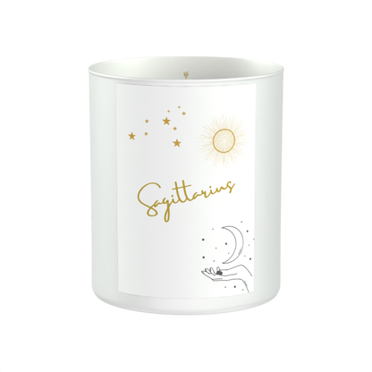 Sagittarius Astrology Star Signs 200g White candle ‘Sandy Bay'