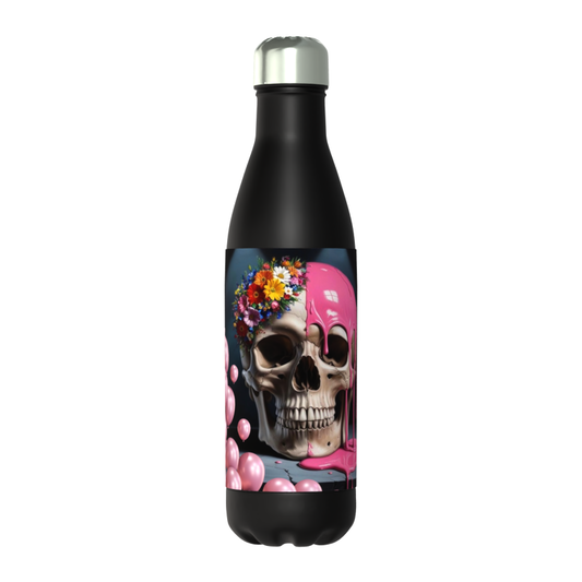 Skull Flowers Balloons Classic 50cl Thermos Black Bottle
