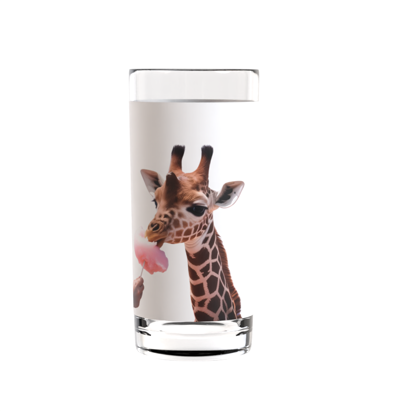 Cotton Candy Giraffe Highball Glass