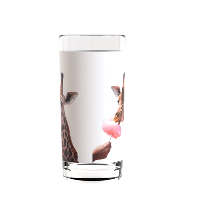 Cotton Candy Giraffe Highball Glass