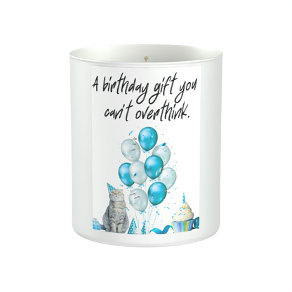 Funny Cat Birthday 200g White candle ‘Sandy Bay'