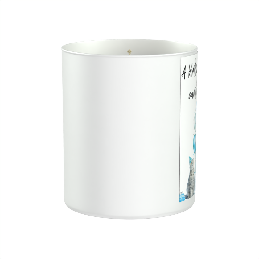 Funny Cat Birthday 200g White candle ‘Sandy Bay'