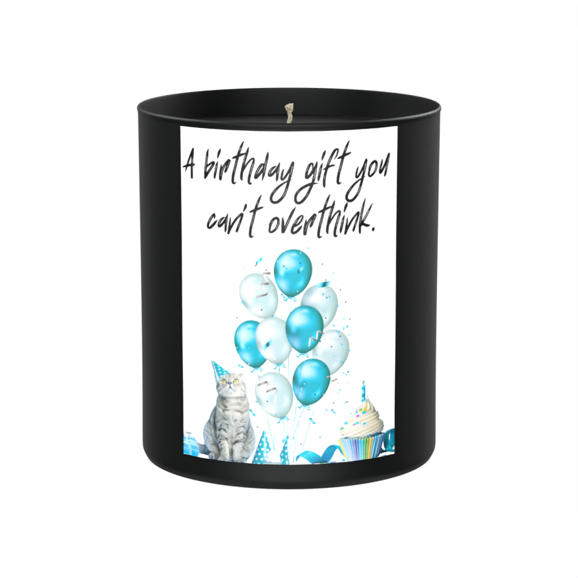 Funny Cat Birthday 200g Black Candle ‘Dark Noir’