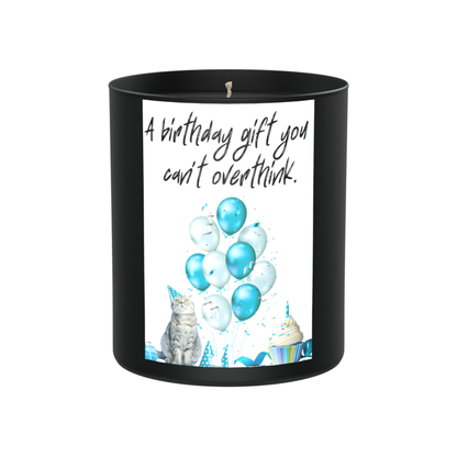 Funny Cat Birthday 200g Black Candle ‘Dark Noir’
