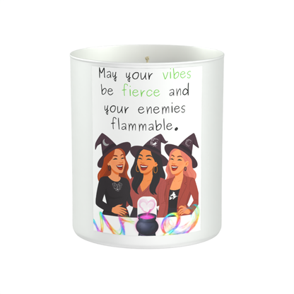 May Your Vibes Be Fierce 200g White candle ‘Sandy Bay'
