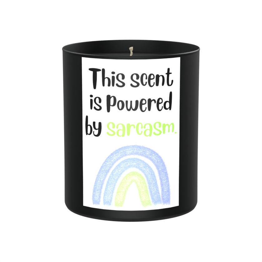 This Scent Is Powered By Sarcasm 200g Black Candle ‘Dark Noir’